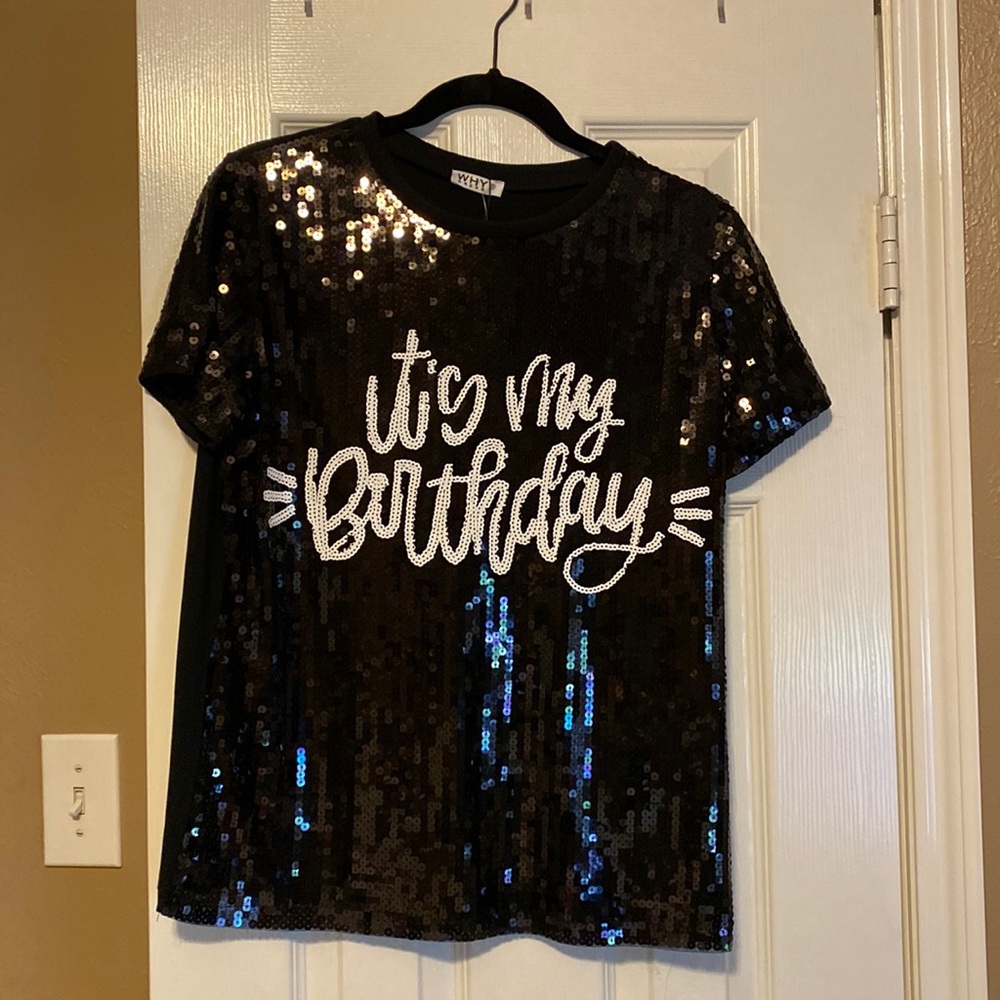 Sequin birthday top